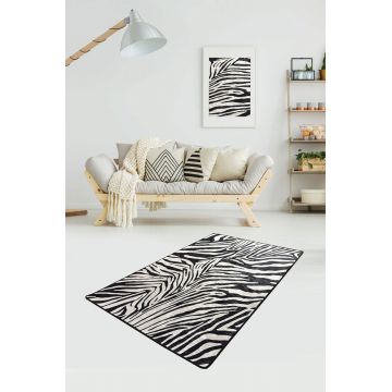 Covor, Zebra , 50% catifea/50% poliester, Multicolor Covor, Zebra , 50% catifea/50% poliester, Multicolor
