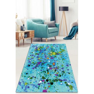 Covor, Guaj Blue Djt , 80x120 cm, 50% catifea/50% poliester, Multicolor