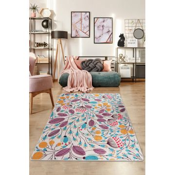 Covor, Herbs Djt , 80x140 cm, 50% catifea/50% poliester, Multicolor