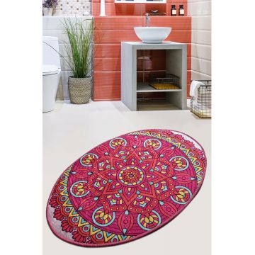 Covor, Mandala Oval DJT , 60x90 cm, Catifea, Multicolor