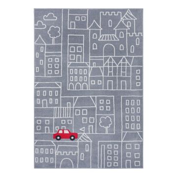 Covor pentru copii Hanse Home Skyscraper Grey, 80x150 cm
