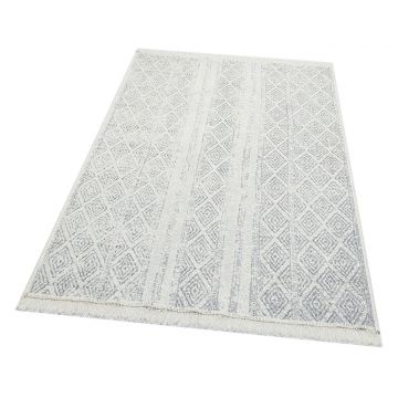 Covor, Ar 01, 80x150 cm, Bumbac, Gri/Alb Covor, Ar 01, 80x150 cm, Bumbac, Gri/Alb