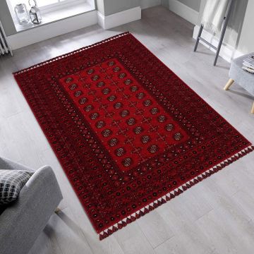 Covor, Bhr 04 Red , 120x180 cm, Fibre acrilice, Rosu ieftin