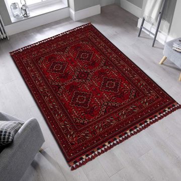 Covor, Bhr 05 Red , 120x180 cm, Fibre acrilice, Rosu ieftin