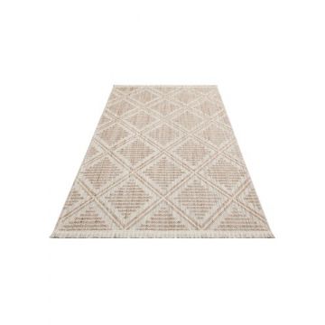Covor de hol, Czy 03, 80x300 cm, Poliester, Gri / Bej
