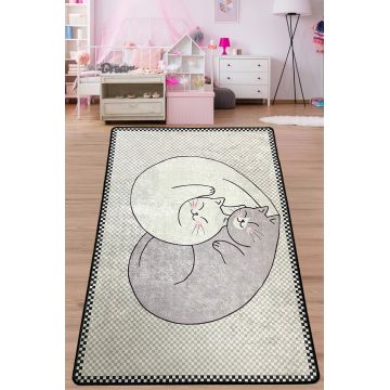 Covor, Katt , 80x150 cm, Catifea, Multicolor