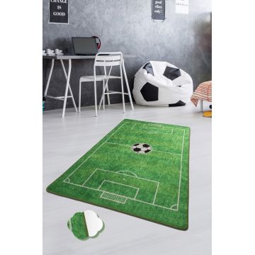 Covor, Football , 100x160 cm, Catifea, Multicolor ieftin