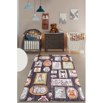 Covor, Frame Cats and Dogs DJT  , 140x190 cm, Catifea, Multicolor