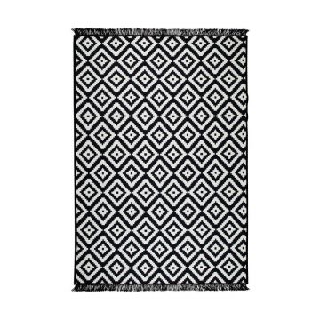 Covor reversibil Cihan Bilisim Tekstil Helen, 120 x 180 cm, alb-negru Covor reversibil Cihan Bilisim Tekstil Helen, 120 x 180 cm, alb-negru