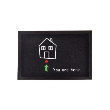 Covoraș intrare Hanse Home You Are Here, 40x60 cm, negru