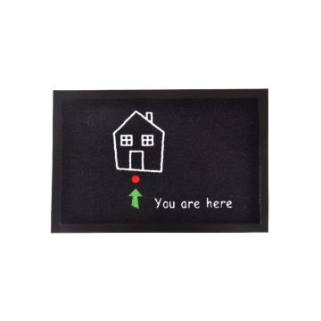 Covoraș intrare Hanse Home You Are Here, 40x60 cm, negru