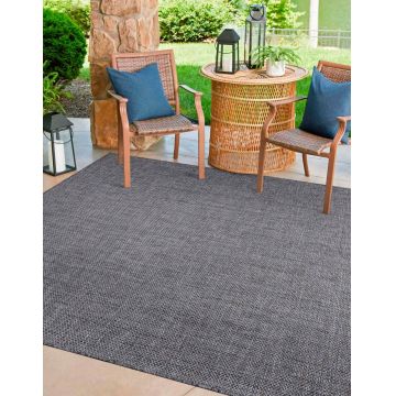 Covor, 02022A, 80x150 cm, Polipropilena, Antracit / Albastru Covor, 02022A, 80x150 cm, Polipropilena, Antracit / Albastru
