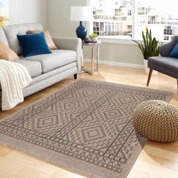 Covor, 08729B, 200x290 cm, Polipropilena, Antracit / Crem Covor, 08729B, 200x290 cm, Polipropilena, Antracit / Crem