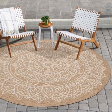 Covor, 08872A, 120x120 cm, Polipropilena, Crem Covor, 08872A, 120x120 cm, Polipropilena, Crem