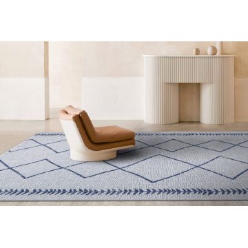 Covor, 22563A Fresco, 160x230 cm, Fibre naturale, Albastru navy