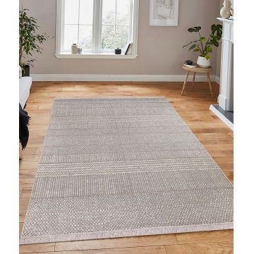 Covor, 23041A , 160x230 cm, 100% Iuta/tesatura chenille, Crem