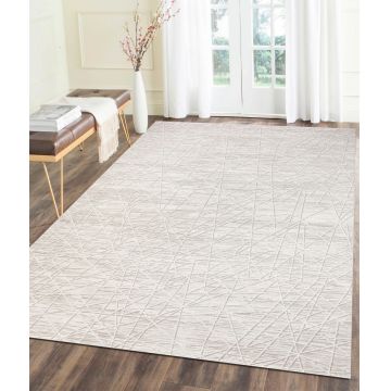 Covor, 45683A , 80x150 cm, Bumbac, Crem / Gri