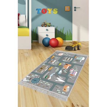 Covor, ELS586, 100x200 cm, Catifea, Multicolor ieftin