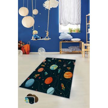 Covor de hol, EXFAB19, 100x150 cm, Poliester, Multicolor ieftin