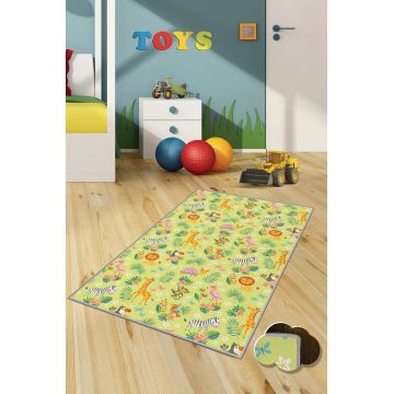 Covor de hol, HMNT176, 100x150 cm, Poliester, Multicolor ieftin