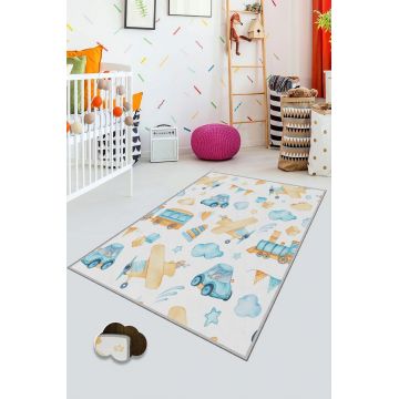 Covor de hol, HMNT189, 100x150 cm, Poliester, Multicolor ieftin