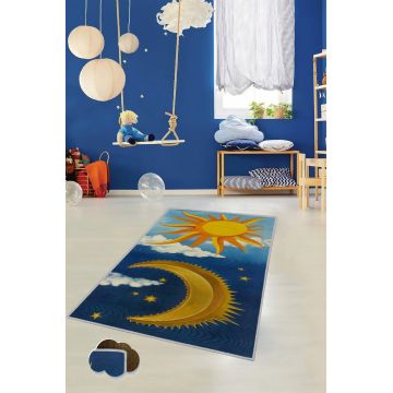 Covor de hol, HMNT46, 100x150 cm, Poliester, Multicolor