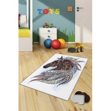 Covor de hol, HMNT66, 100x150 cm, Poliester, Multicolor