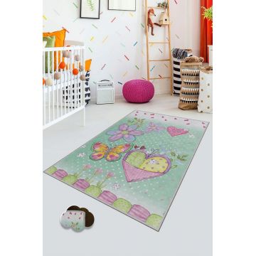 Covor de hol, KHMFESTO0015KEÇE, 100x150 cm, Poliester, Multicolor ieftin