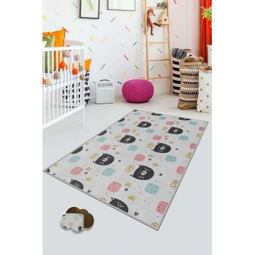Covor, KHMFESTO030KEÇE, 80x200 cm, Poliester, Multicolor