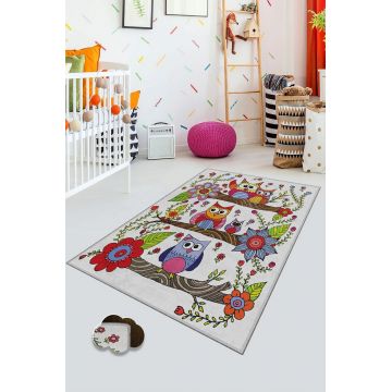 Covor, KHMFESTO002KEÇE, 140x220 cm, Poliester, Multicolor