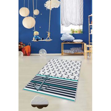 Covor de hol, HMNT484, 100x150 cm, Poliester, Multicolor ieftin