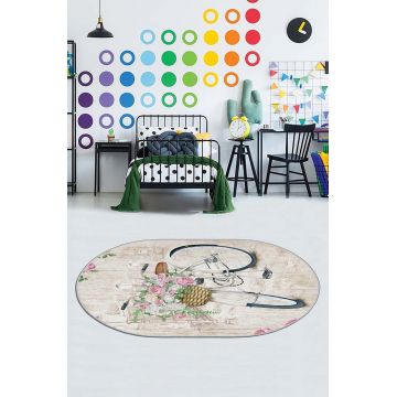 Covor de hol, HMNT904, 100x150 cm, Poliester, Multicolor