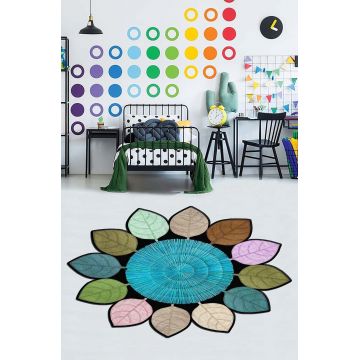 Covor de hol, HMNT938, 100x150 cm, Poliester, Multicolor