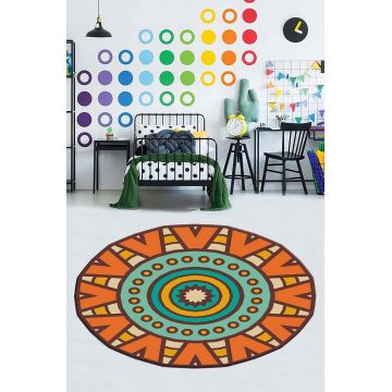 Covor de hol, HMNT941, 100x150 cm, Poliester, Multicolor