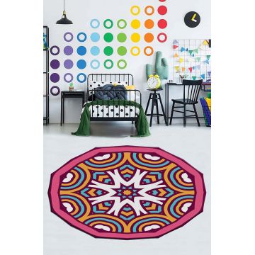 Covor de hol, HMNT942, 100x150 cm, Poliester, Multicolor