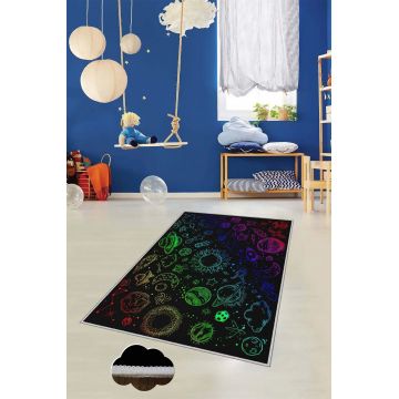 Covor, HMNT487, 80x120 cm, Poliester, Multicolor ieftin Covor, HMNT487, 80x120 cm, Poliester, Multicolor ieftin