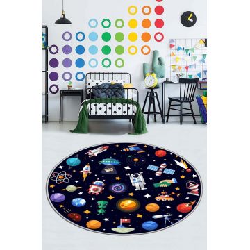 Covor, HMNT926, 120x120 cm, Poliester, Multicolor