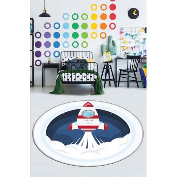 Covor pentru copii, HMNT927, 90x90 cm, Multicolor