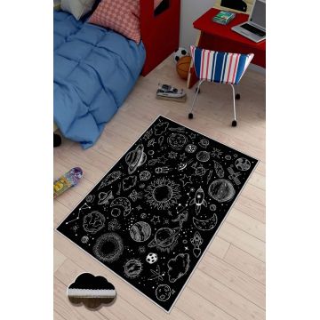 Covor, HMNT488, 80x300 cm, Poliester, Multicolor ieftin