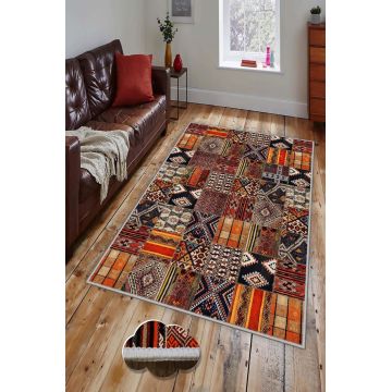 Covor de hol, HMNT865, 80x150 cm, Poliester, Multicolor