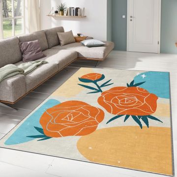 Covor, ALHO CARPET-46A , 80x140 cm, Poliester, Multicolor