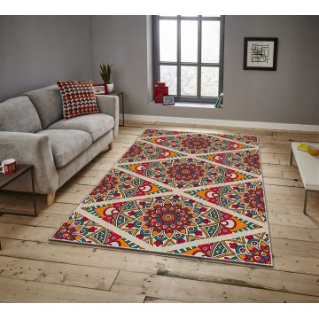 Covor, ASR CRPT-117 , 100x140 cm, Poliester, Multicolor ieftin