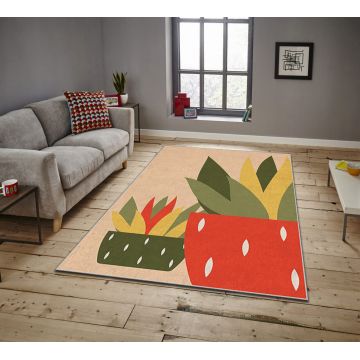 Covor, ASR CRPT-44 , 100x140 cm, Poliester, Multicolor