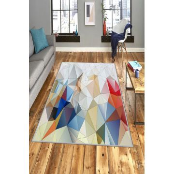 Covor de hol, EXFAB254, 80x150 cm, Poliester, Multicolor