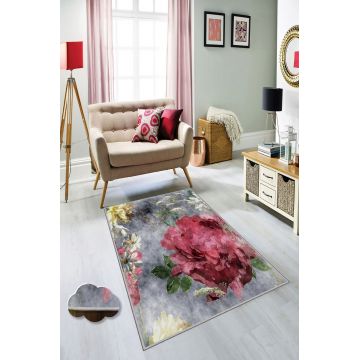 Covor de hol, HMNT181, 100x150 cm, Poliester, Multicolor ieftin