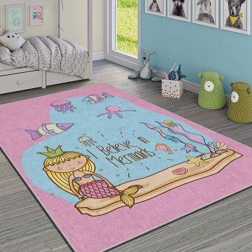 Covor, HMI KDC-57, 100x180 cm, Poliester, Multicolor ieftin