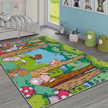 Covor, HMI KDC-64, 80x140 cm, Poliester, Multicolor ieftin