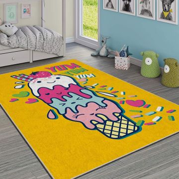 Covor, HMI KDC-72, 100x140 cm, Poliester, Multicolor ieftin