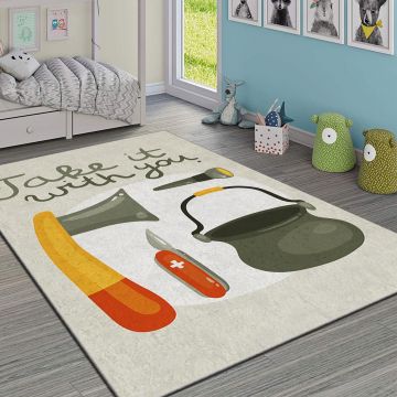 Covor, HMI KDC-80, 100x180 cm, Poliester, Multicolor ieftin