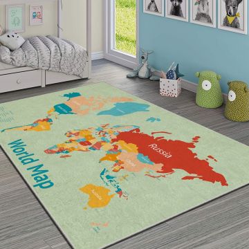 Covor, HMI KDC-87, 100x180 cm, Poliester, Multicolor ieftin